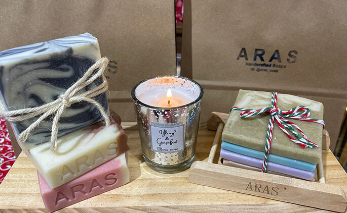Handcrafted organic soaps and candles by ARAS’