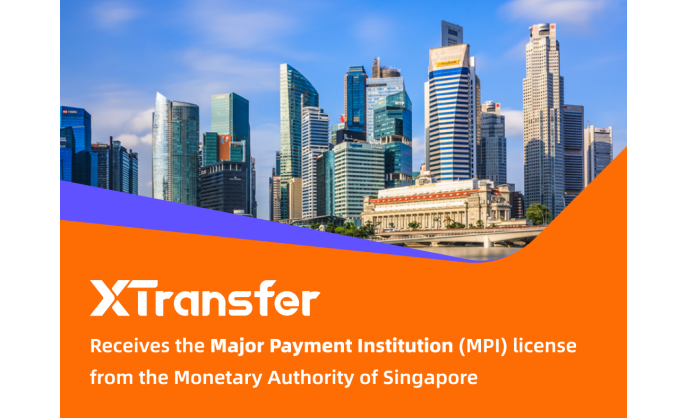 XTransfer Officially Receives MPI License from the Monetary Authority of Singapore