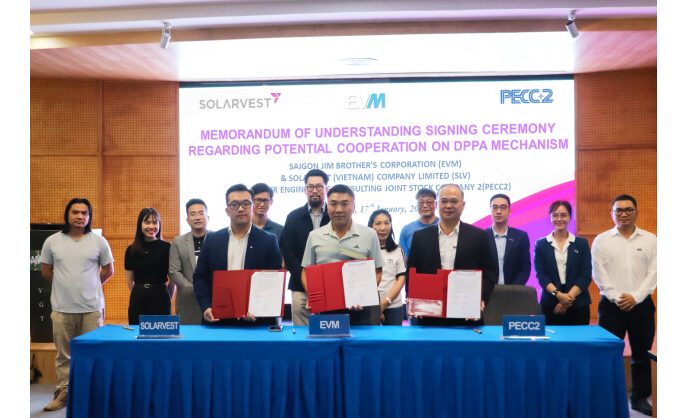EVM, Solarvest and PECC2 Forge Strategic Partnership to Accelerate Renewable Energy Adoption in Vietnam through the new Direct Power Purchase Agreement Mechanism (DPPA) via National Grid