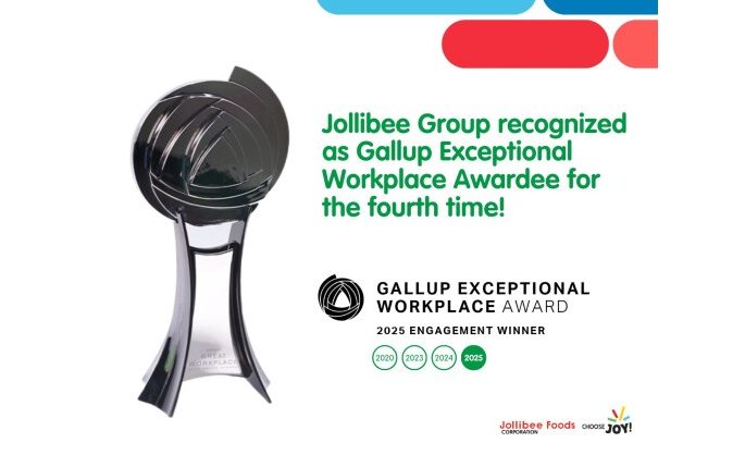 Jollibee Group recognized anew with Gallup Exceptional Workplace Award