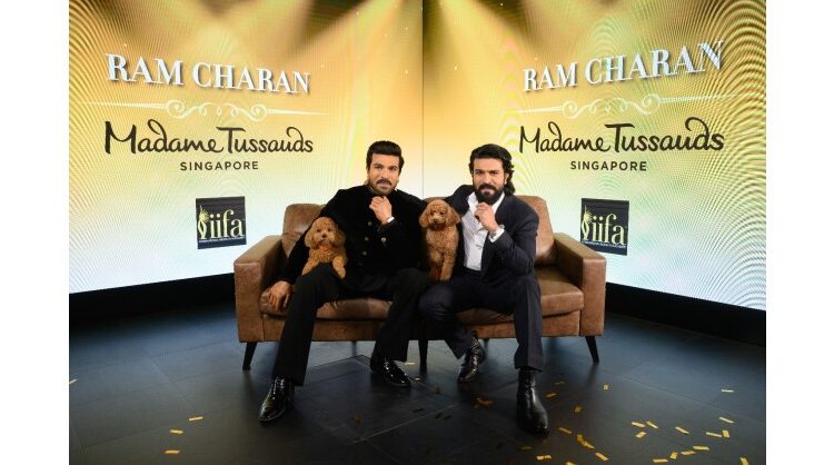 global-superstar-ram-charan-unveils-world’s-first-wax-figure-at-madame-tussauds-singapore-–-joined-by-his-beloved-dog-rhyme