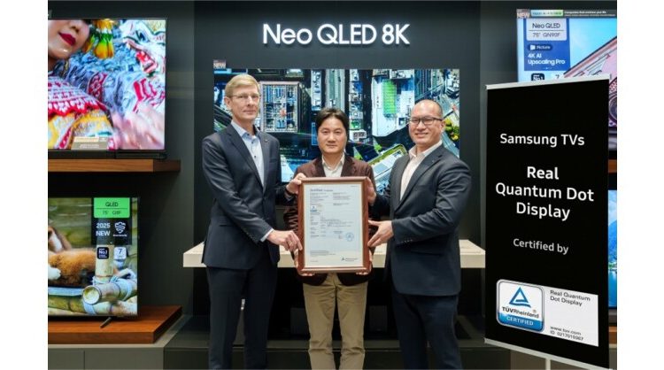 Samsung QLED TVs Earn “Real Quantum Dot Display” Certification from TÜV Rheinland