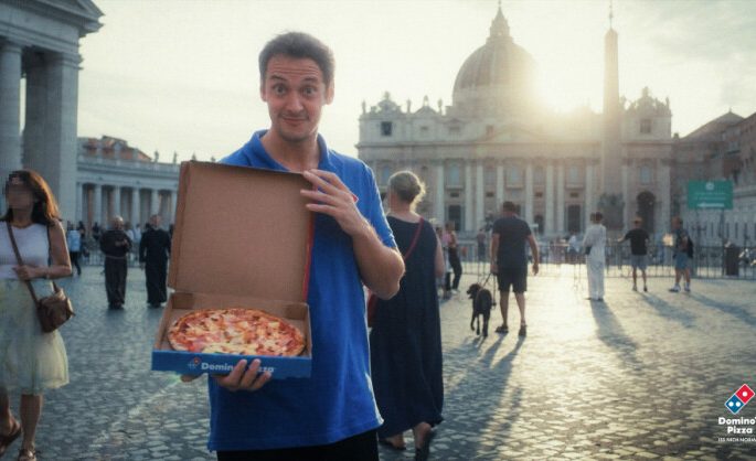 Domino’s delivers the world’s most controversial pizza through the Holy Door of St. Peter’s Basilica