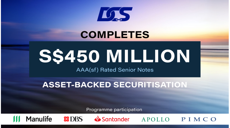 DCS expands asset-backed securitisation to S$450 million with AAA-rated senior notes