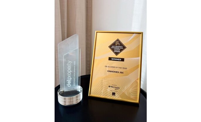 Vinhomes honored as “Developer of the Year Southeast Asia 2025” at the Dot Property Southeast Asia Awards 2025