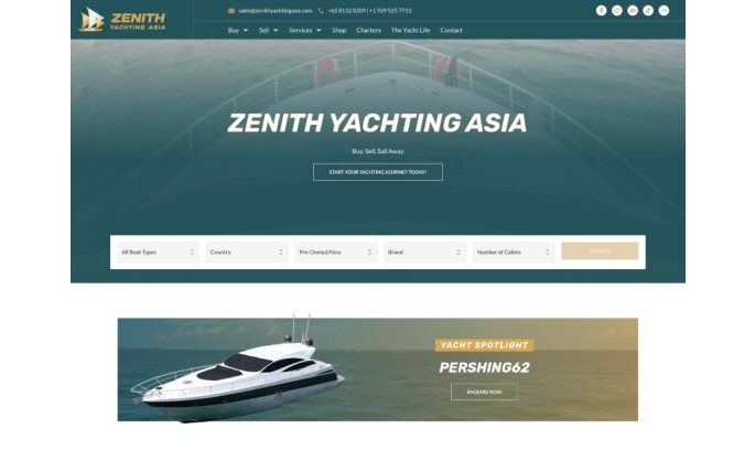 Zenith Yacht Charters Expands Into Yacht Brokerage With New Platform Zenith Yachting Asia