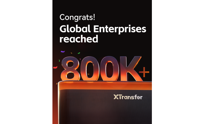 XTransfer Hits 800,000+ Global Clients