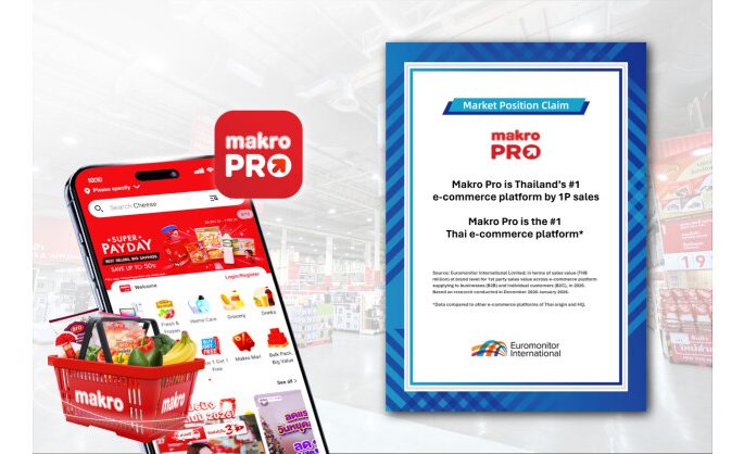 Makro PRO Ranked the #1 Thai E-Commerce Platform by Euromonitor International