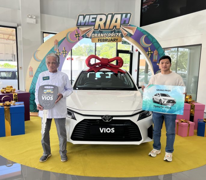 Double Celebration: Grandfather drives home second Vios in Toyota Meriah Ria grand draw