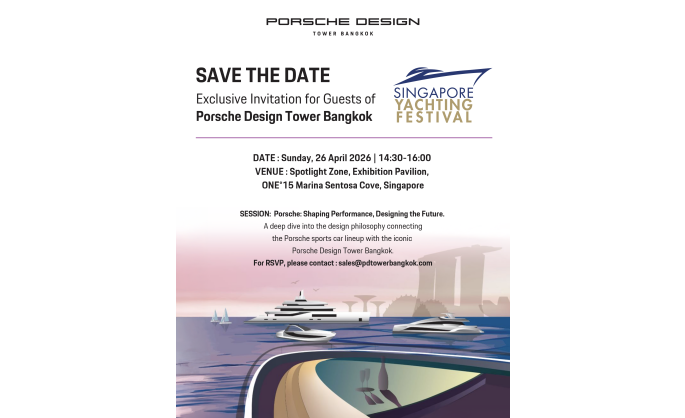 Porsche Design Tower Bangkok takes centre stage at Singapore Yachting Festival 2026